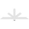 Ekena Millwork Kennewick Architectural Grade PVC Gable Bracket, 60"W x 22 1/2"H x 2"D x 4"F, 9/12 Pitch GBP060X23X0204KEN00 - alternate 5